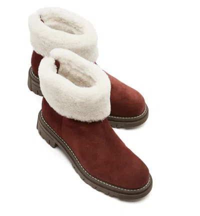 La Canadienne Dwayne Waterproof Genuine Shearling Cuff Bootie In Black