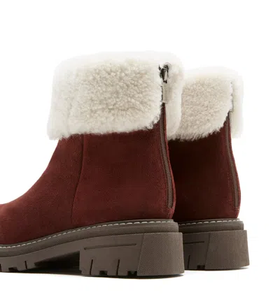 La Canadienne Dwayne Waterproof Genuine Shearling Cuff Bootie In Black