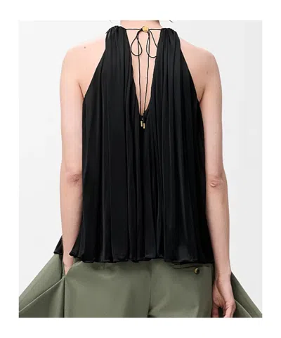 Loewe Halter Top In Viscose In Black
