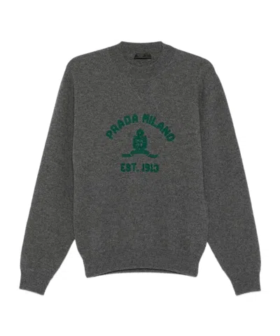 Prada Cashmere-wool Sweater In Gray