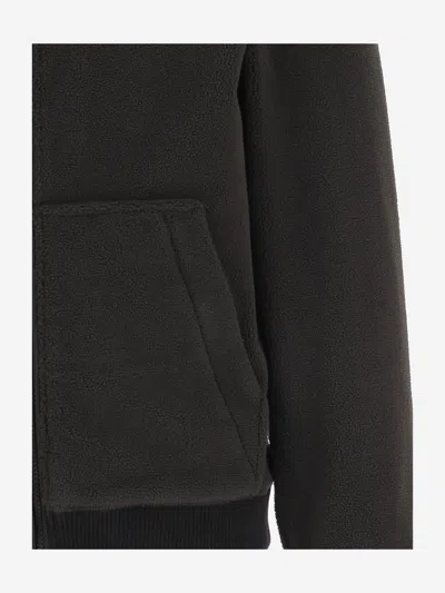 Woolrich Men Black Zip-up Logo Hoodie, L Luxury Sweatshirts & Hoodies For Men Darveys In Black