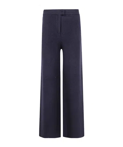 Blugirl Knit Trousers Jacquard In Blue