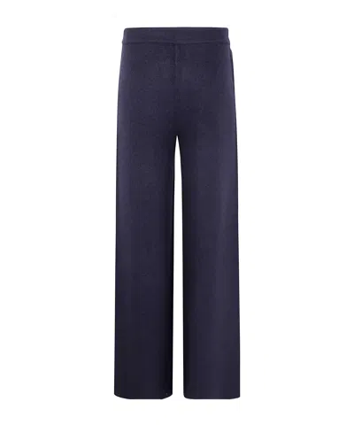 Blugirl Knit Trousers Jacquard In Blue