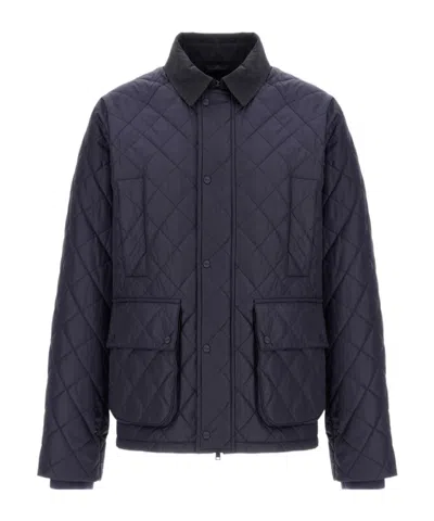 Herno Jacket In Nylon Chamonix And Waxed Tech Cotton In Blue