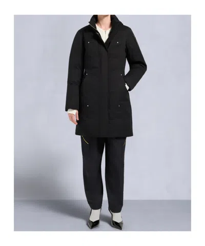 Moose Knuckles Stirling Down Parka With Genuine Shearling Trim In Black