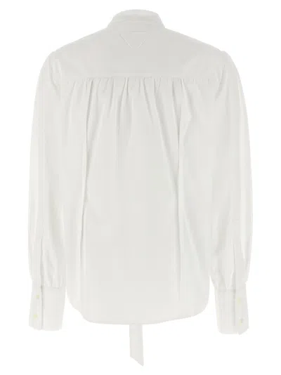 Prada Bow Shirt In White