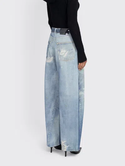 Our Legacy High Waist Boyfriend Jeans With Distressed Finish In Blue