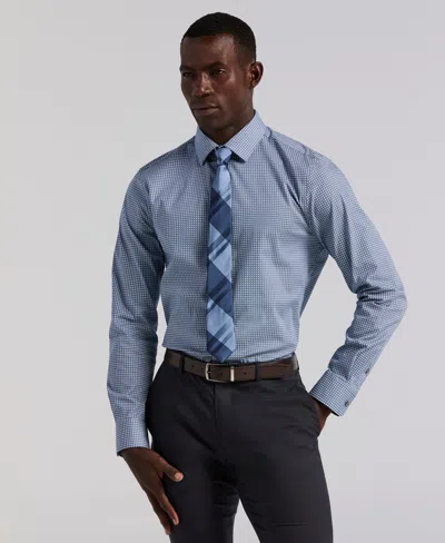 Perry Ellis Men's Tile Geo Print Cotton Shirt In Blue