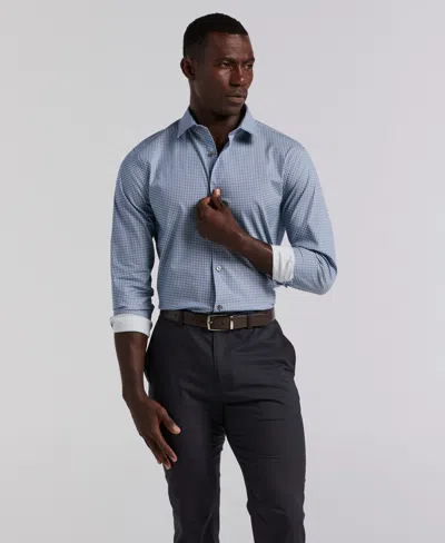 Perry Ellis Men's Tile Geo Print Cotton Shirt In Blue