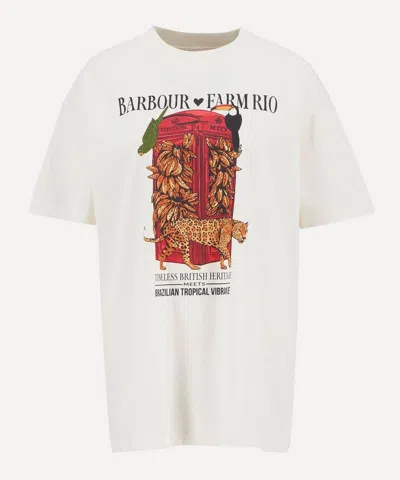 Barbour X Farm Rio Maria Clara Graphic T-shirt In Multi