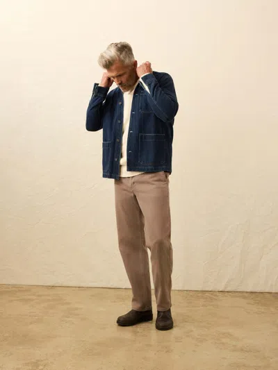 Faherty High Ridge Twill Studio Jacket In Blue