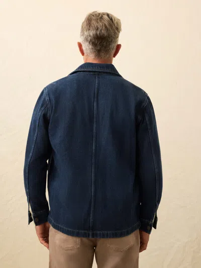 Faherty High Ridge Twill Studio Jacket In Blue
