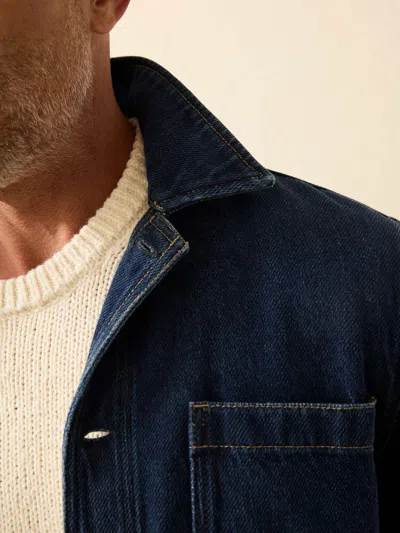 Faherty High Ridge Twill Studio Jacket In Blue