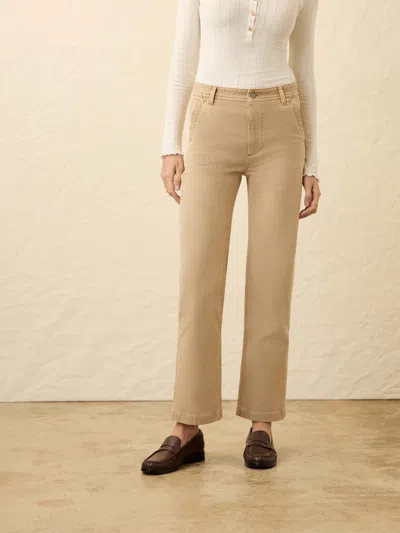 Faherty Sunwashed Canvas Dockside Pants In Neutral