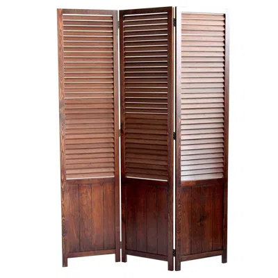 Hivvago 47" X 67" Brown Wood Screen In Brown