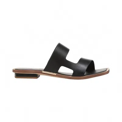 Franco Sarto Emily Slide Sandal In Black Leather In Black