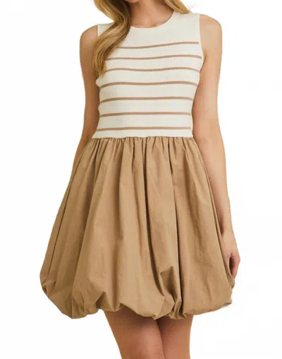 Gilli Bubble Hem & Stripe Dress In Multi In Multi