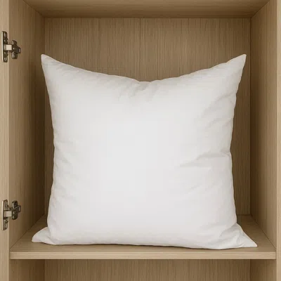 Hivvago 18" White Cotton Down Blend Throw Pillow Insert In White