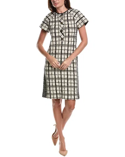 St John St. John Tweed Wool-blend Dress In Black