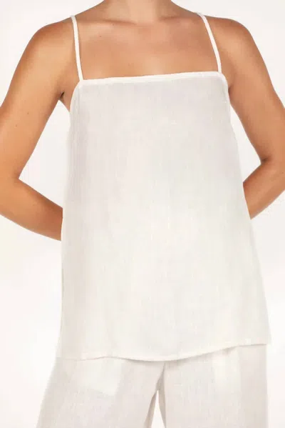 Mikoh Josie Square-neck Top In Bone In Nude