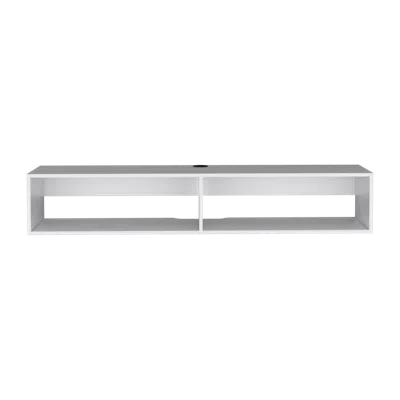 Hivvago 59" White Floating Mount Tv Stand In Silver