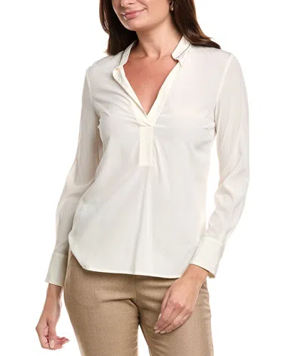 Peserico Silk-blend Top In Neutral
