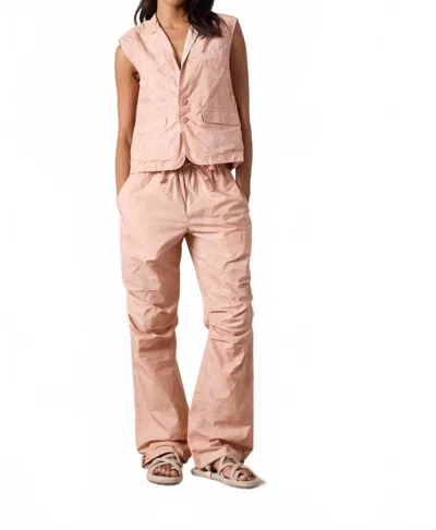 Nsf Danny Relaxed Mineral Print Drawstring Pant In Rosy In Pink