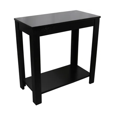 Hivvago 24" Black End Table With Shelf In Multi
