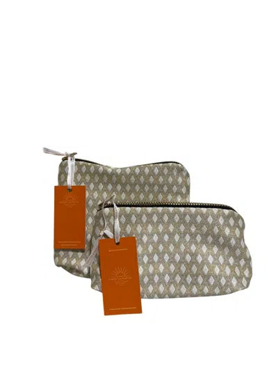 Sunsets Of Naples Make Up Bags Set In Diamonds Print In Gray