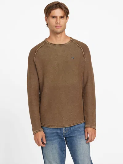 Guess Factory Denis Crewneck Sweater In Brown