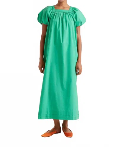 Compañía Fantástica Long Puff Sleeve Dress In Green