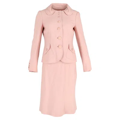 Moschino Cheap And Chic Blazer And Skirt Set In Pink Wool In Pink