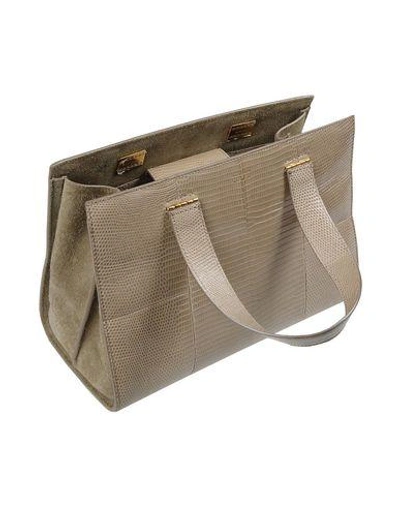 Shop Giorgio Armani Handbag In Dove Grey