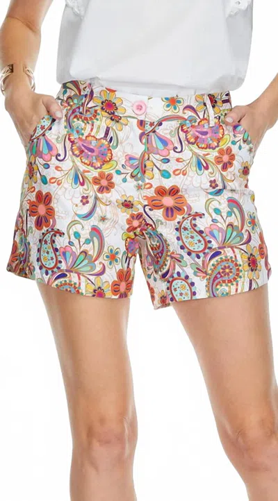 Jade Side Round Shorts In Kaleidoscope In Multi