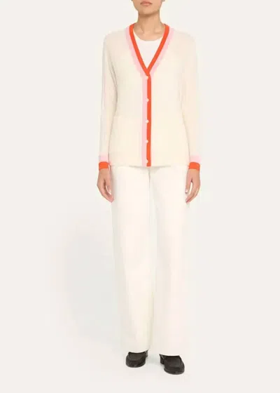 Kule Sinclair Sweater In Cream/poppy/pink In Multi