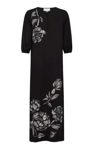 Carolina K Hera Kaftan In Black In Black