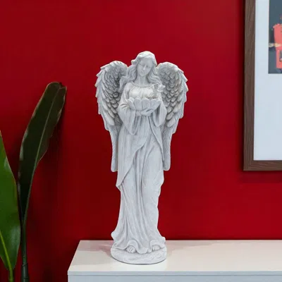 Hivvago Elegant Angel Statue 28.5"h In White