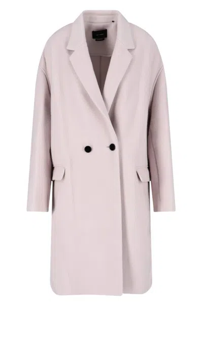 Isabel Marant Notched-lapels Single-breasted Coat In Pink