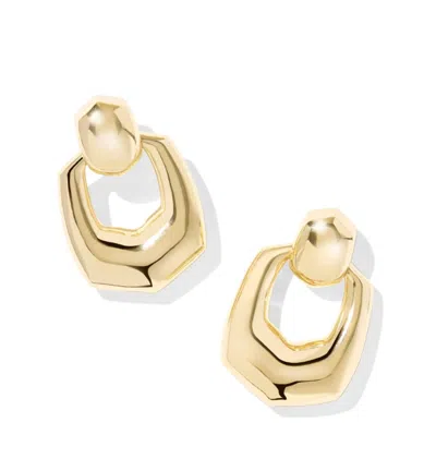 Kendra Scott Kaitlin Open Frame Earrings In Gold