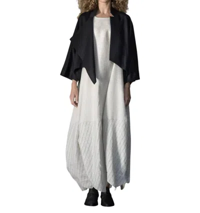 Amma By Kedem Sasson Asymmetrical Short Linen Jacket In Black In Black