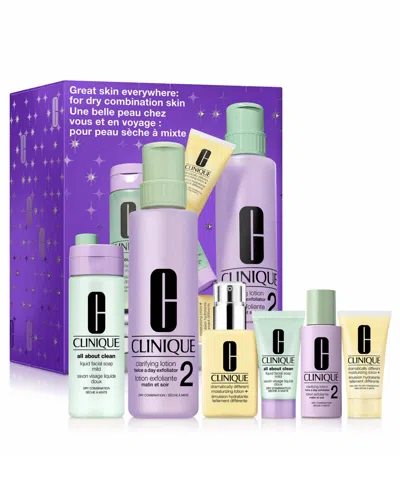 Clinique Great Skin Everywhere Skincare Gift Set For Dry Combination Skin In Multi