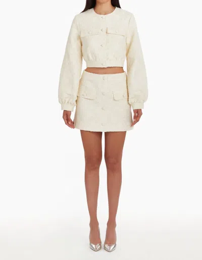 Amanda Uprichard Bello Jacket In Muslin In White