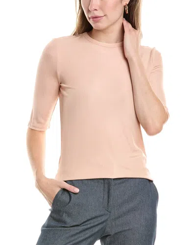 St John St. John Elbow-sleeve Stretch Top In Pink
