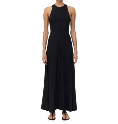 St Agni Cut Away Maxi Dress In Black
