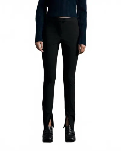 Rag & Bone Rebecca Zip Vent Skinny Trouser Pants In Black In Black