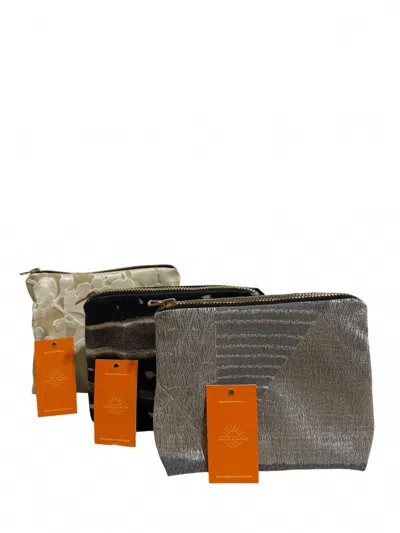 Sunsets Of Naples Large Make Up Bags Set Of 3 In Prints In Multi