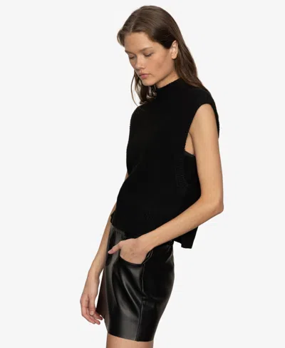 Sanctuary City Shell Sweater In Black In Black