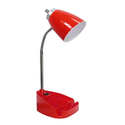 Hivvago 19" Red Usb Table Lamp