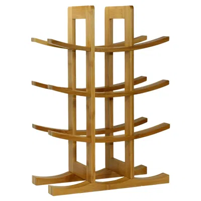 Hivvago 12-bottle Wine Rack Modern Asian Style In Natural Bamboo In Brown