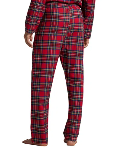 Polo Ralph Lauren Men's Stewart Plaid Pattern Pajama Pants In Red